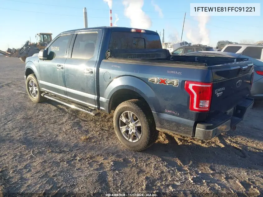 1FTEW1E81FFC91221 2015 Ford F-150 Xlt