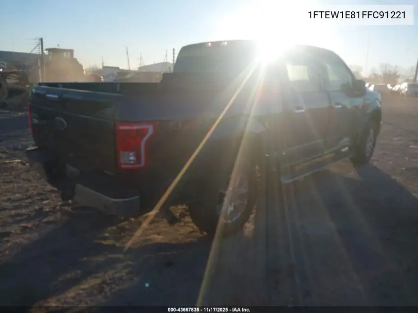 1FTEW1E81FFC91221 2015 Ford F-150 Xlt