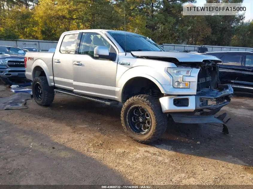 1FTEW1EF0FFA15000 2015 Ford F-150 Lariat