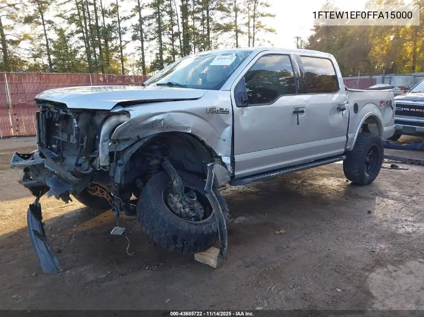 1FTEW1EF0FFA15000 2015 Ford F-150 Lariat
