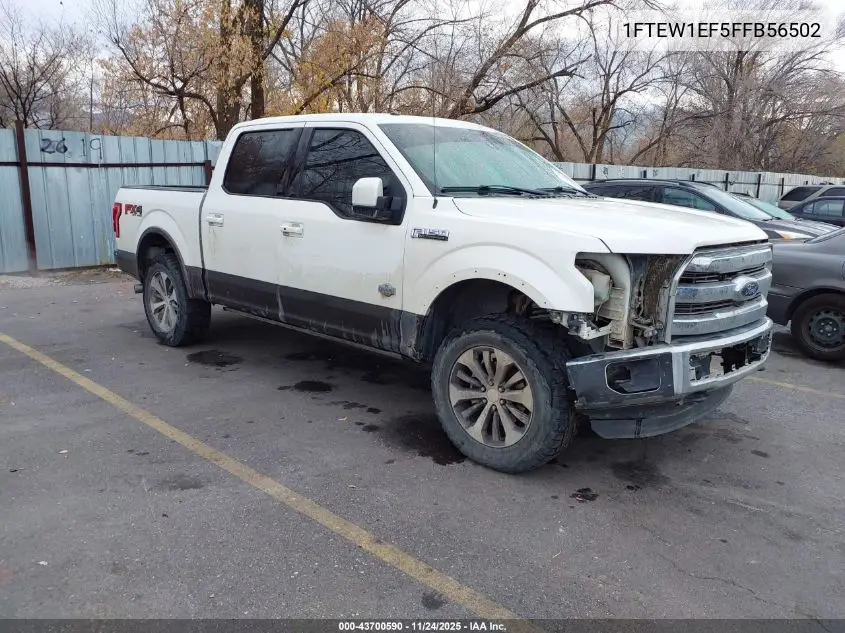 1FTEW1EF5FFB56502 2015 Ford F-150 King Ranch