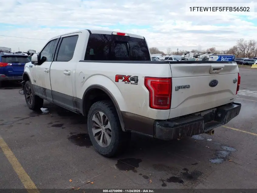 1FTEW1EF5FFB56502 2015 Ford F-150 King Ranch