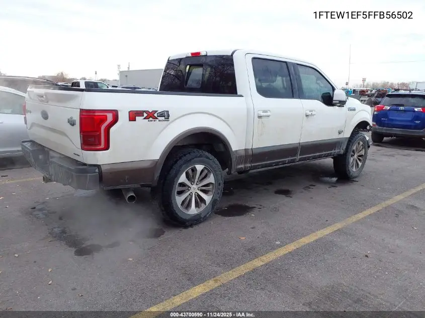 1FTEW1EF5FFB56502 2015 Ford F-150 King Ranch