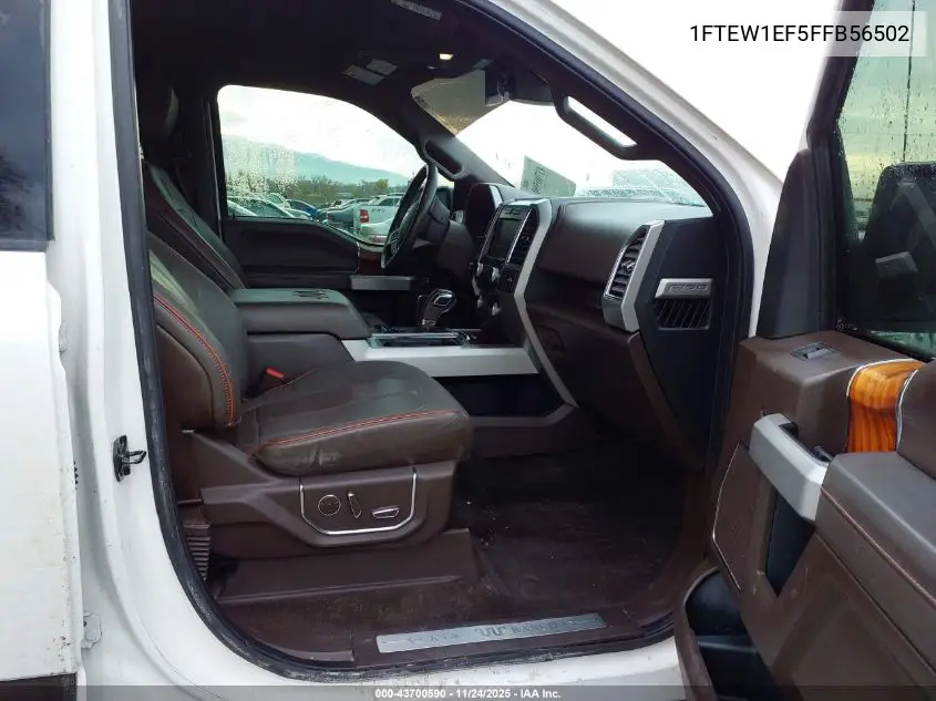 1FTEW1EF5FFB56502 2015 Ford F-150 King Ranch