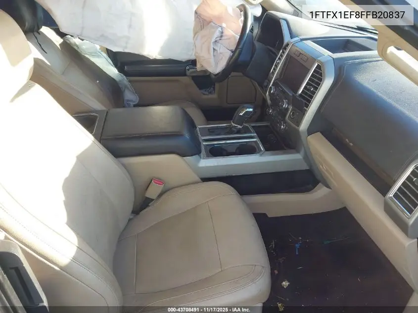 1FTFX1EF8FFB20837 2015 Ford F-150 Lariat