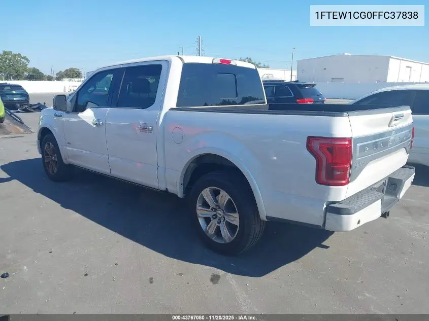 1FTEW1CG0FFC37838 2015 Ford F-150 Platinum