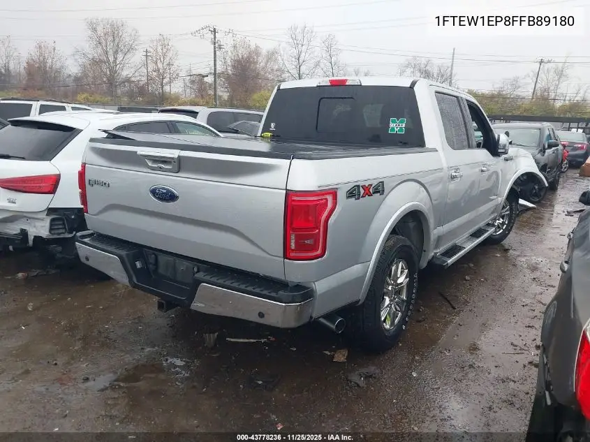 1FTEW1EP8FFB89180 2015 Ford F-150 Lariat