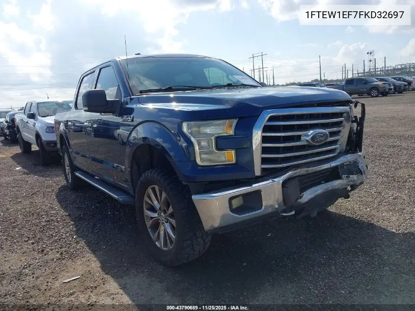 1FTEW1EF7FKD32697 2015 Ford F-150 Xlt