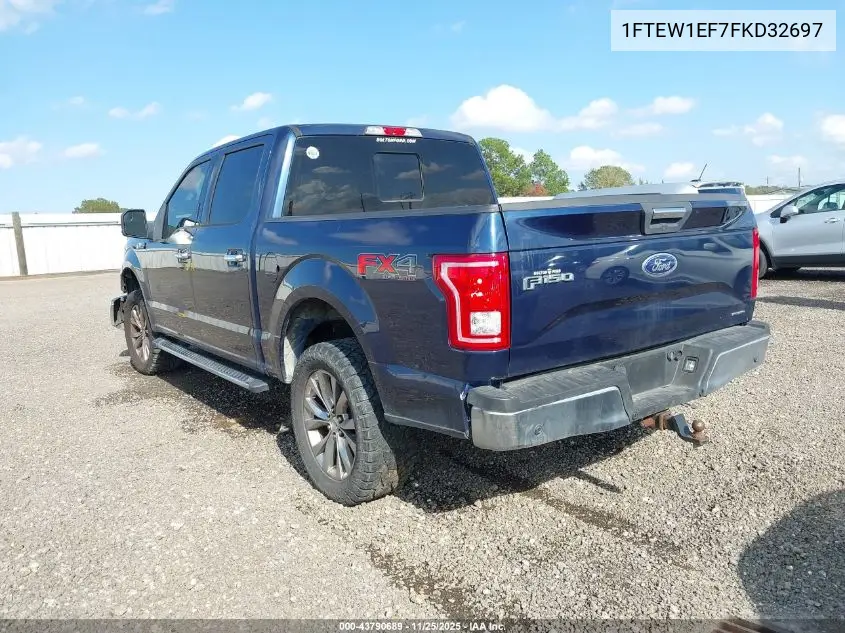 1FTEW1EF7FKD32697 2015 Ford F-150 Xlt