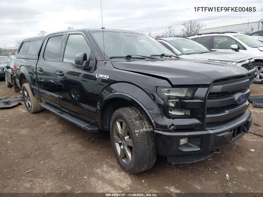 1FTFW1EF9FKE00485 2015 Ford F-150 Lariat