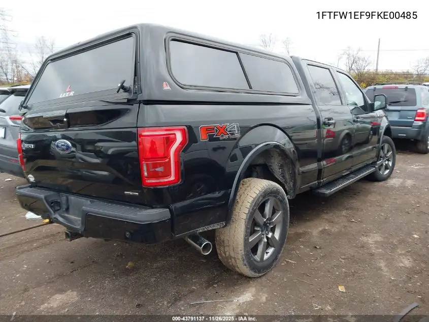 1FTFW1EF9FKE00485 2015 Ford F-150 Lariat