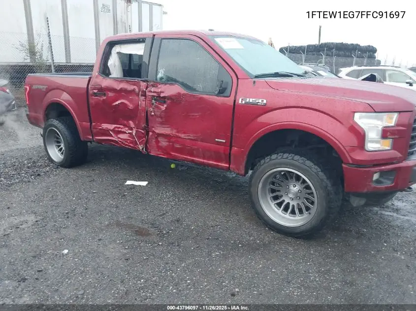 1FTEW1EG7FFC91697 2015 Ford F-150 Xlt