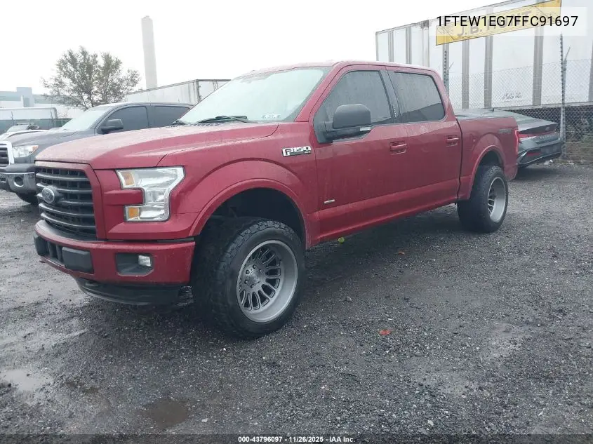 1FTEW1EG7FFC91697 2015 Ford F-150 Xlt