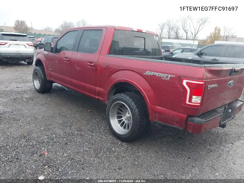 1FTEW1EG7FFC91697 2015 Ford F-150 Xlt