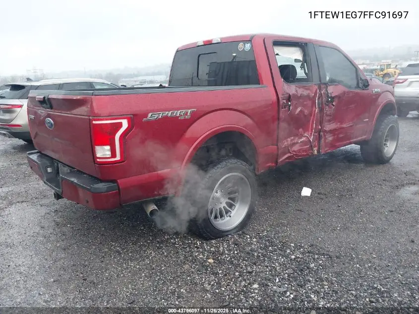 1FTEW1EG7FFC91697 2015 Ford F-150 Xlt