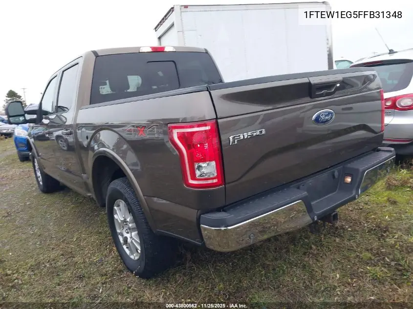 1FTEW1EG5FFB31348 2015 Ford F-150 Lariat