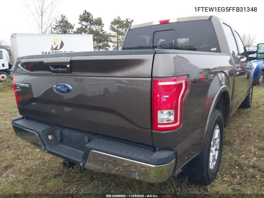 1FTEW1EG5FFB31348 2015 Ford F-150 Lariat