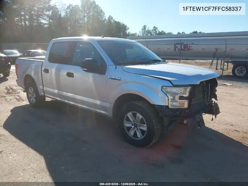 1FTEW1CF7FFC58337 2015 Ford F-150 Xlt