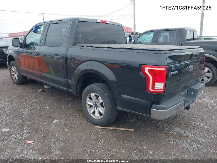 1FTEW1C81FFA59026 2015 Ford F-150 Xlt