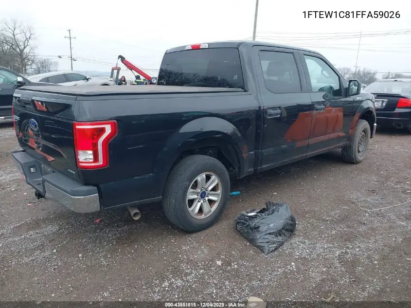 1FTEW1C81FFA59026 2015 Ford F-150 Xlt