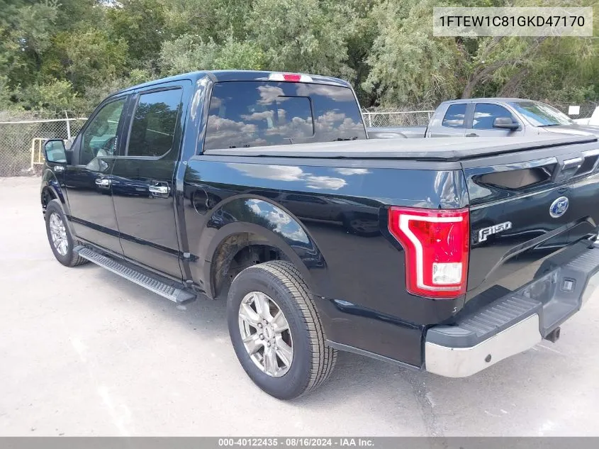 1FTEW1C81GKD47170 2016 Ford F-150 Xlt