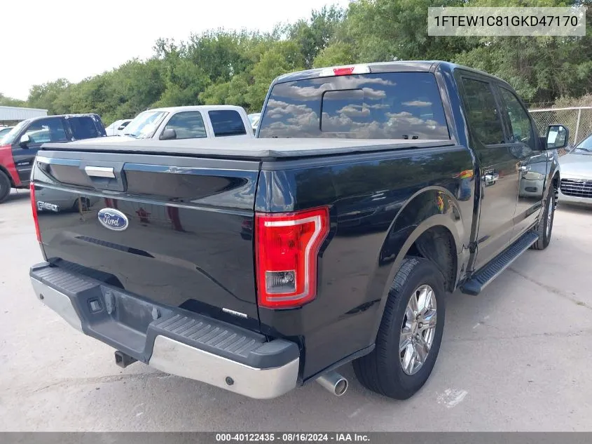 1FTEW1C81GKD47170 2016 Ford F-150 Xlt