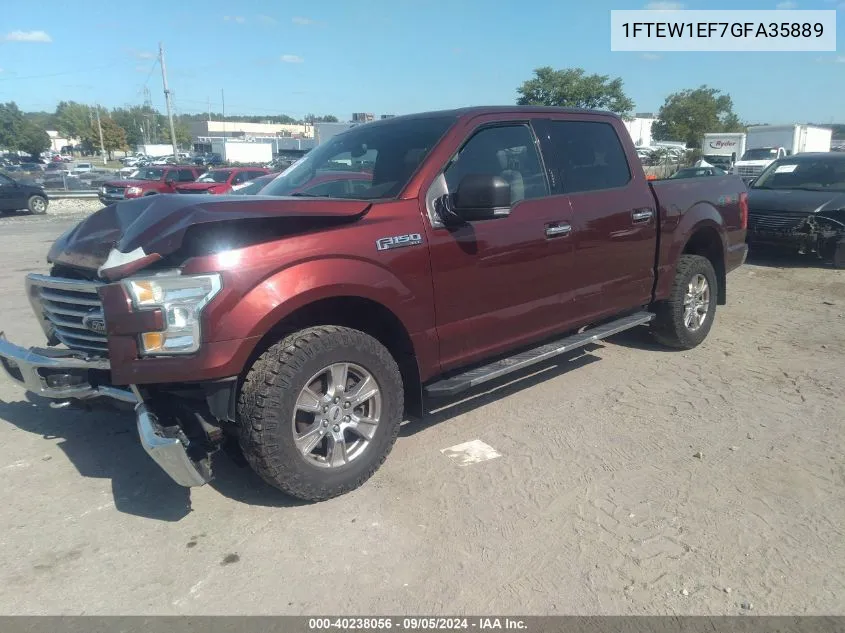 1FTEW1EF7GFA35889 2016 Ford F150 Supercrew