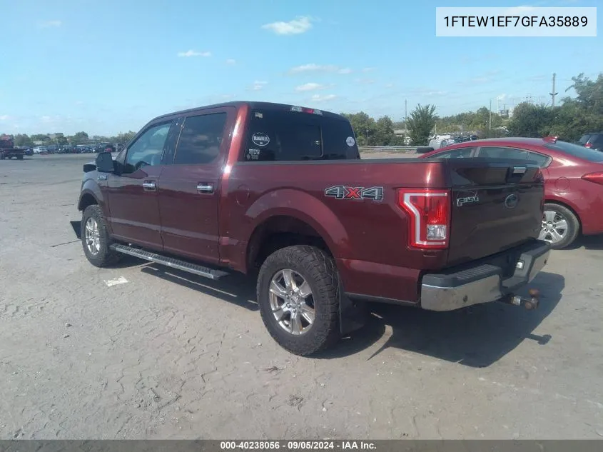 1FTEW1EF7GFA35889 2016 Ford F150 Supercrew