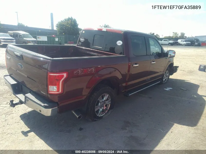 1FTEW1EF7GFA35889 2016 Ford F150 Supercrew