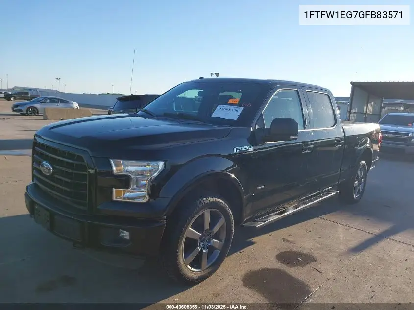 1FTFW1EG7GFB83571 2016 Ford F-150 Xlt