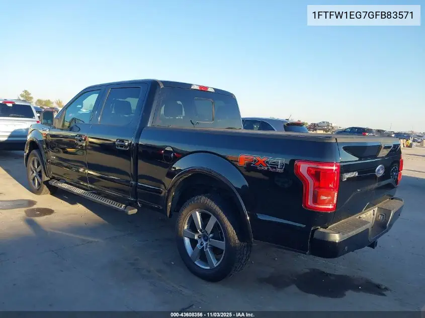 1FTFW1EG7GFB83571 2016 Ford F-150 Xlt