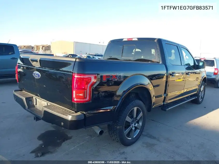 1FTFW1EG7GFB83571 2016 Ford F-150 Xlt