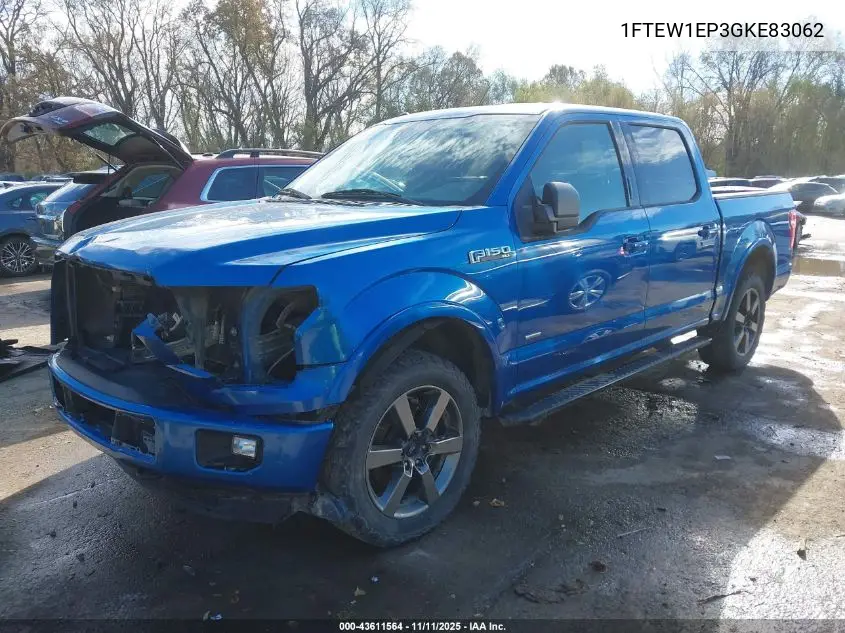 1FTEW1EP3GKE83062 2016 Ford F-150 Xlt