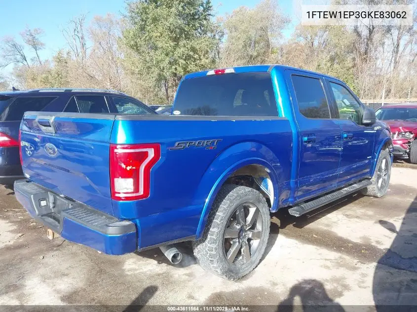 1FTEW1EP3GKE83062 2016 Ford F-150 Xlt