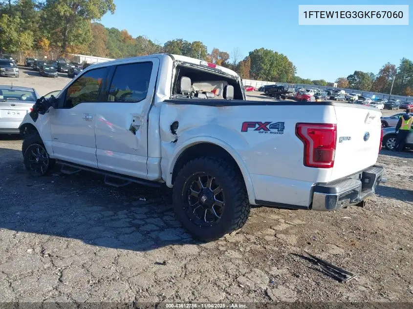 1FTEW1EG3GKF67060 2016 Ford F-150 Lariat