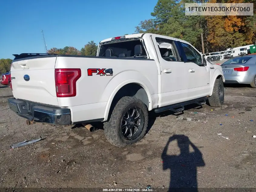 1FTEW1EG3GKF67060 2016 Ford F-150 Lariat
