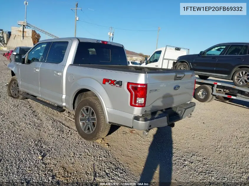 1FTEW1EP2GFB69332 2016 Ford F-150 Xlt