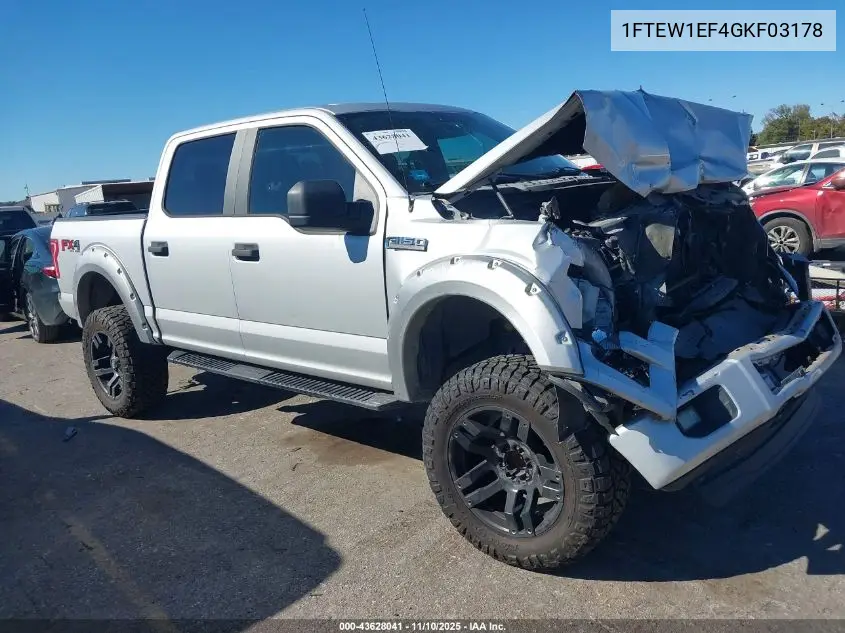 1FTEW1EF4GKF03178 2016 Ford F-150 Xl