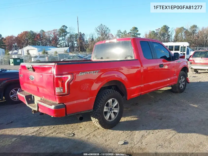 1FTEX1EP0GFA81277 2016 Ford F-150 Xl