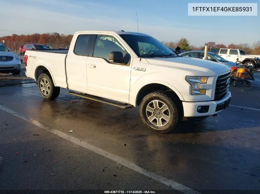 1FTFX1EF4GKE85931 2016 Ford F-150 Xlt