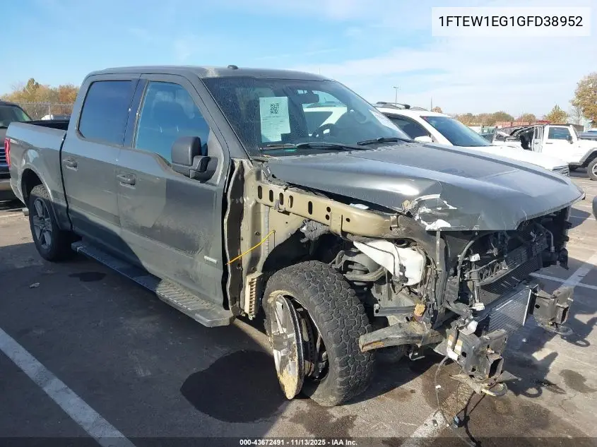 1FTEW1EG1GFD38952 2016 Ford F-150 Xlt