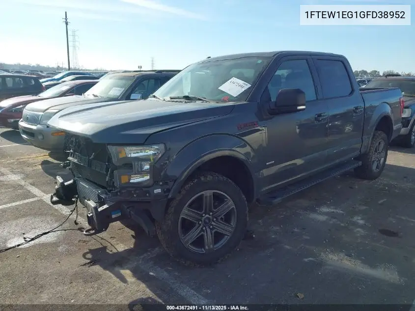 1FTEW1EG1GFD38952 2016 Ford F-150 Xlt