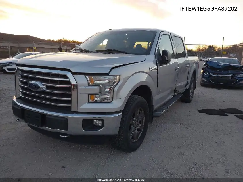 1FTEW1EG5GFA89202 2016 Ford F-150 Xlt