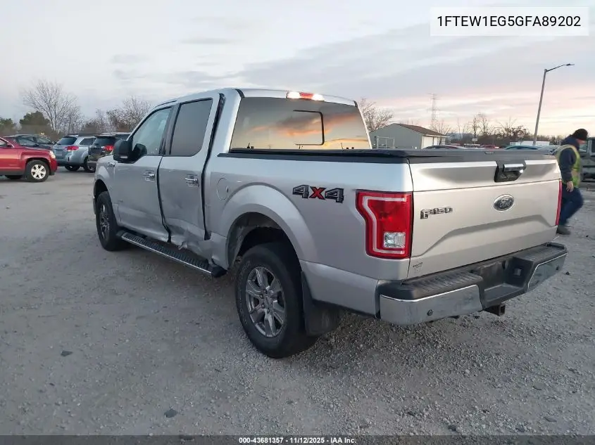 1FTEW1EG5GFA89202 2016 Ford F-150 Xlt