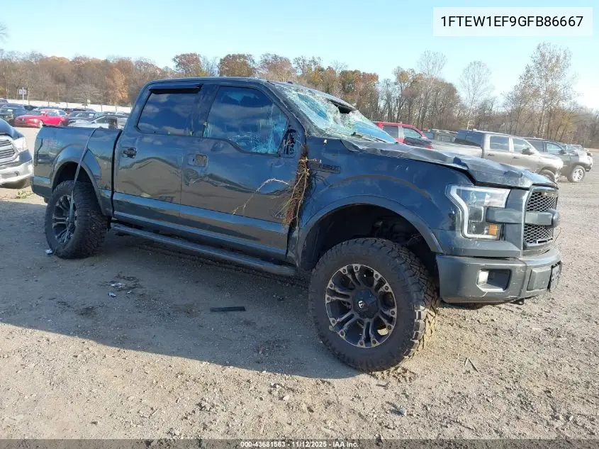 1FTEW1EF9GFB86667 2016 Ford F-150 Xlt
