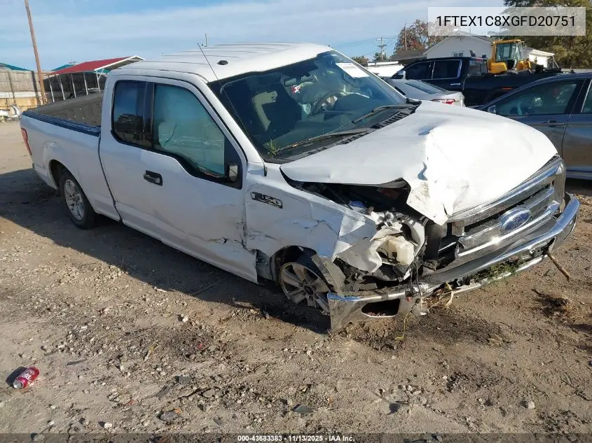 1FTEX1C8XGFD20751 2016 Ford F-150 Xlt