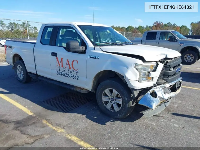 1FTFX1EF4GKE64321 2016 Ford F-150 Xl