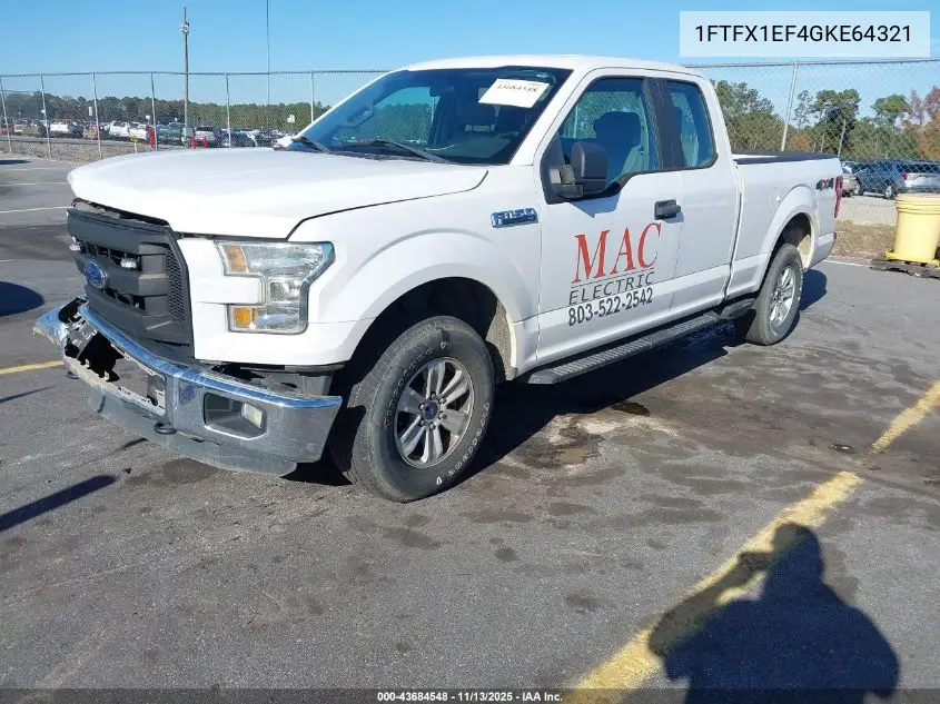 1FTFX1EF4GKE64321 2016 Ford F-150 Xl
