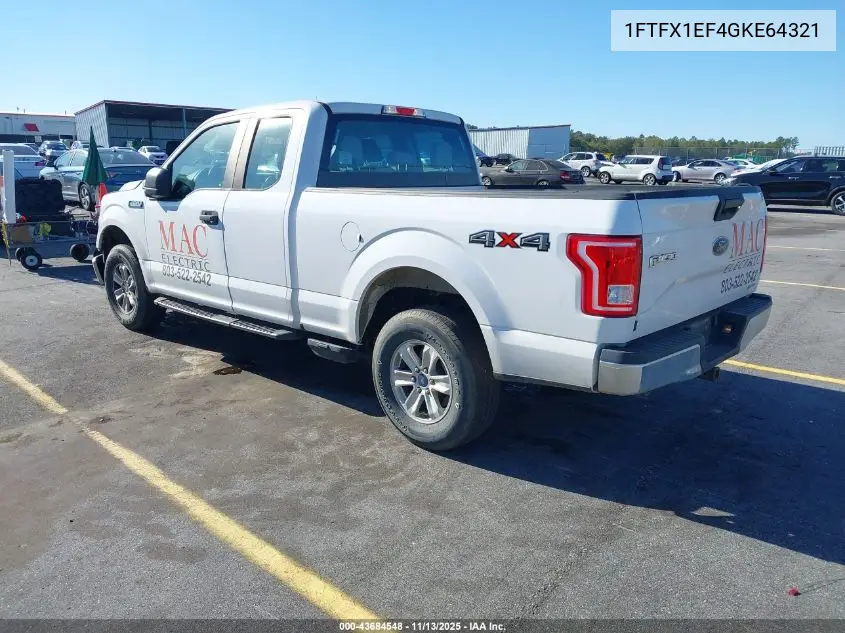 1FTFX1EF4GKE64321 2016 Ford F-150 Xl