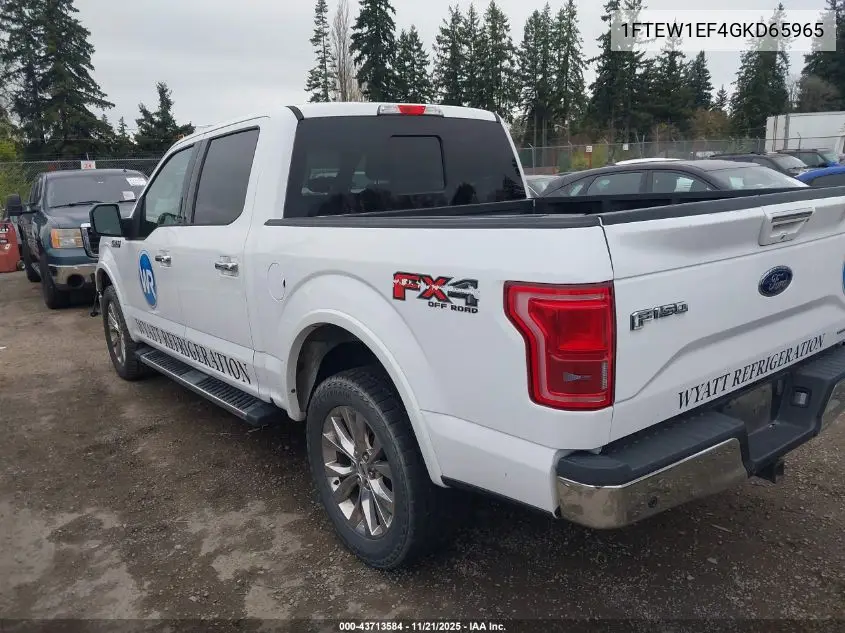 1FTEW1EF4GKD65965 2016 Ford F-150 Lariat